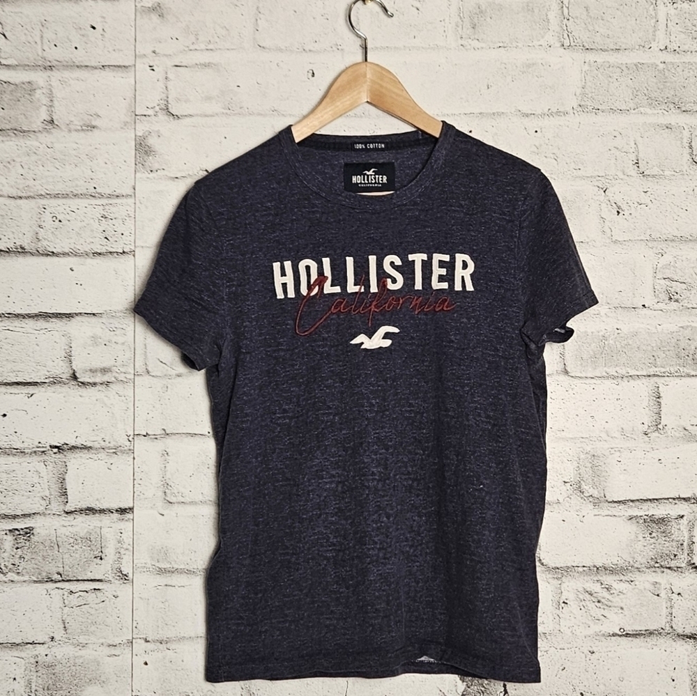 Hollister Mens T Shirt Bundle 3 Graphic Tees Short Long Sleeve Size Small